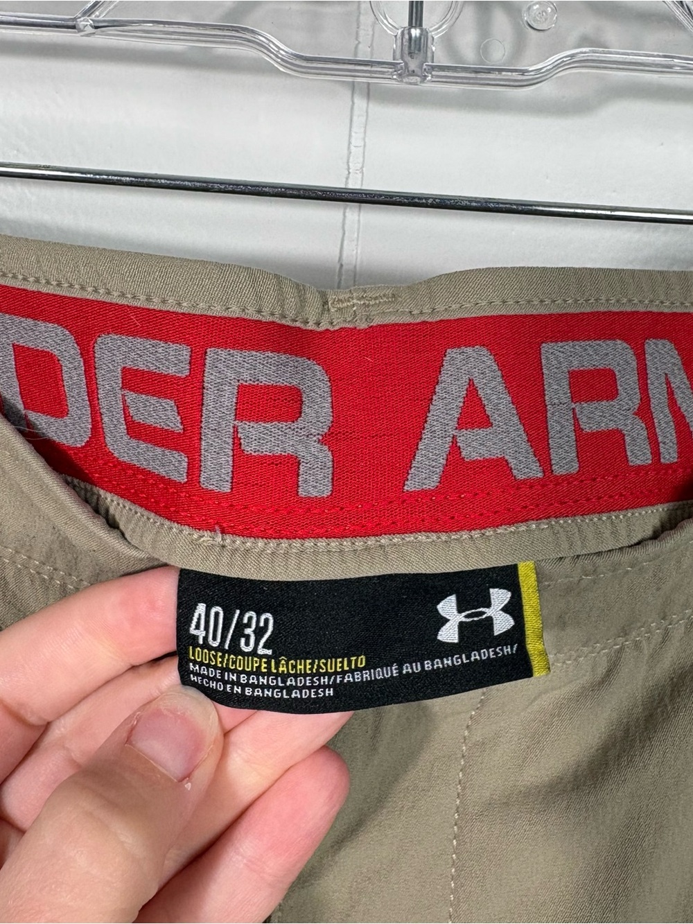 Under Armour Matchplay Khaki Loose Fit Khaki Golf Pants 1289878 40x32 Athletic - Picture 6 of 7